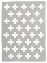 Nordic Crosses Rug Grey - Fantastic Rugs