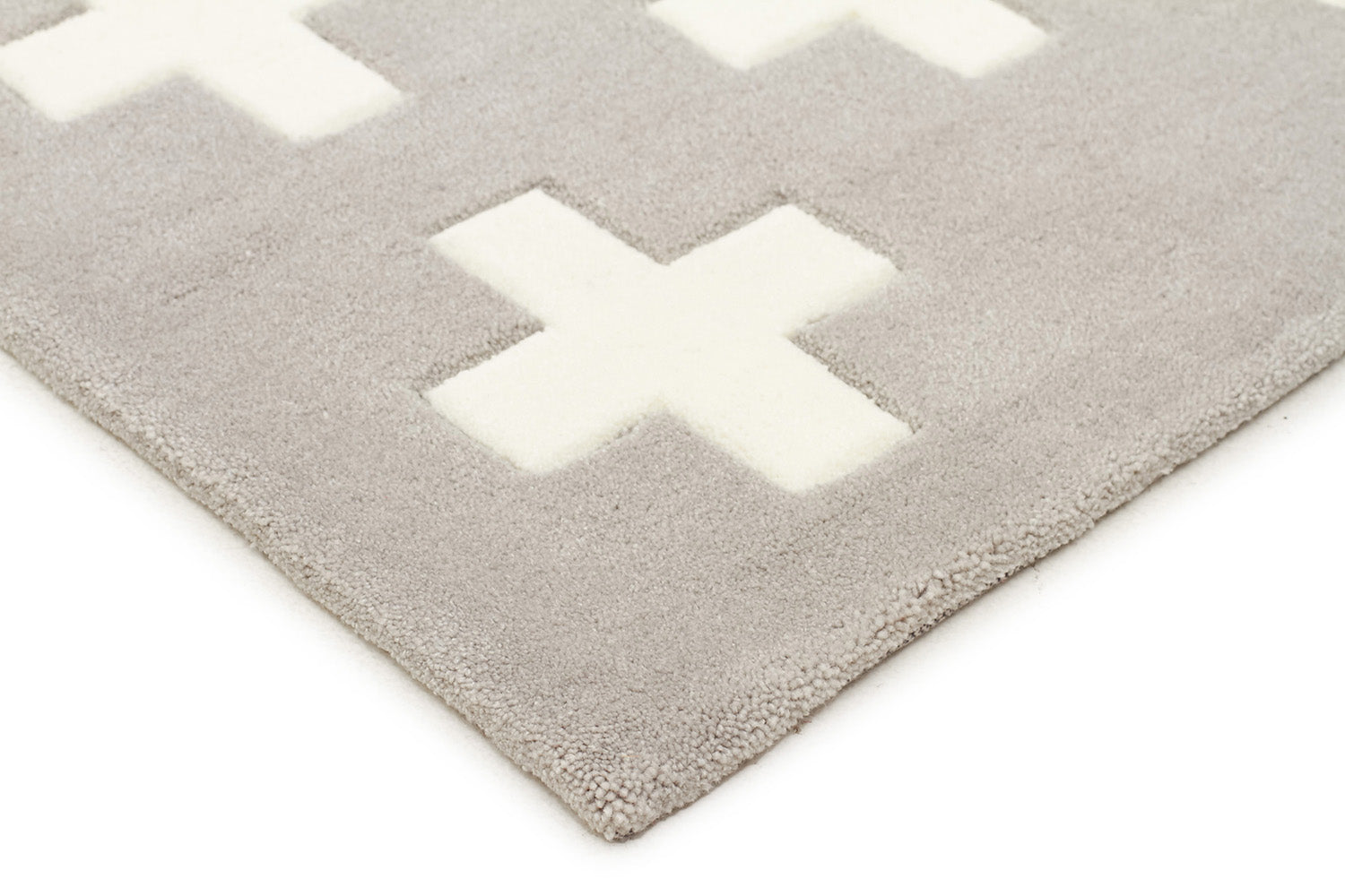 Nordic Crosses Rug Grey - Fantastic Rugs