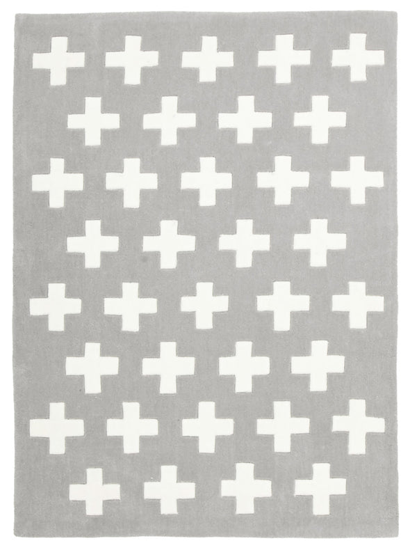 Nordic Crosses Rug Grey - Fantastic Rugs