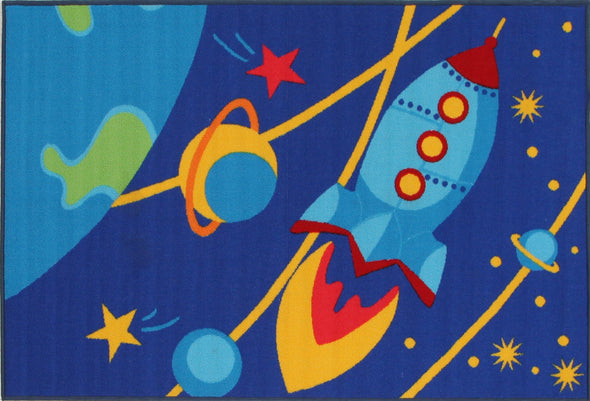 Kids Non Slip Outer Space Rug - Fantastic Rugs