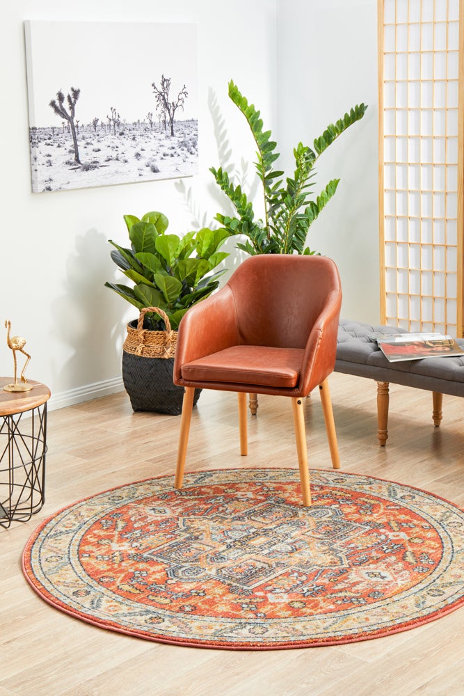 Legacy 850 Terracotta Round Rug