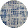 Ashley Abstract Modern Blue Grey Round Rug - Fantastic Rugs