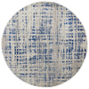 Mirage Ashley Abstract Modern Blue Grey Round Rug