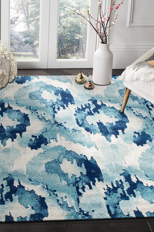 Lesley Whimsical Blue Rug - Fantastic Rugs