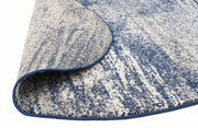 Casandra Dunescape Modern Blue Grey Round Rug - Fantastic Rugs