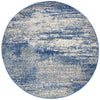 Mirage Casandra Dunescape Modern Blue Grey Round Rug
