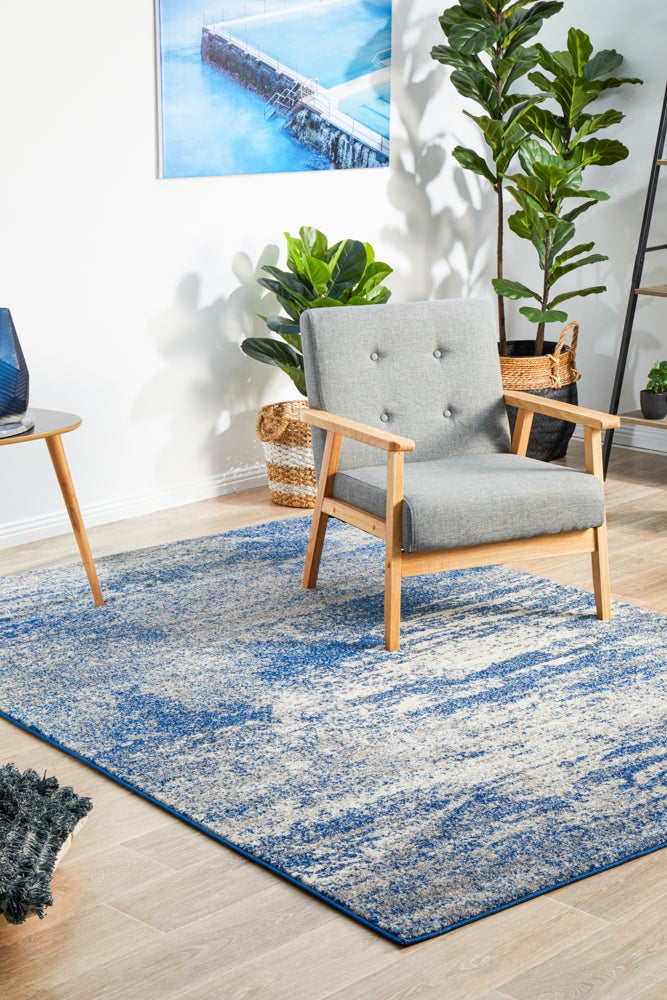 Mirage Casandra Dunescape Modern Blue Grey Rug