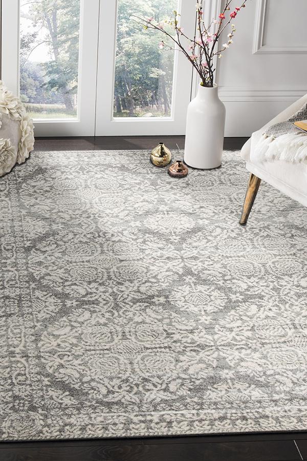 Gwyneth Stunning Transitional Silver Rug - Fantastic Rugs