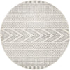 Adani  Modern Tribal Design Grey Round Rug - Fantastic Rugs