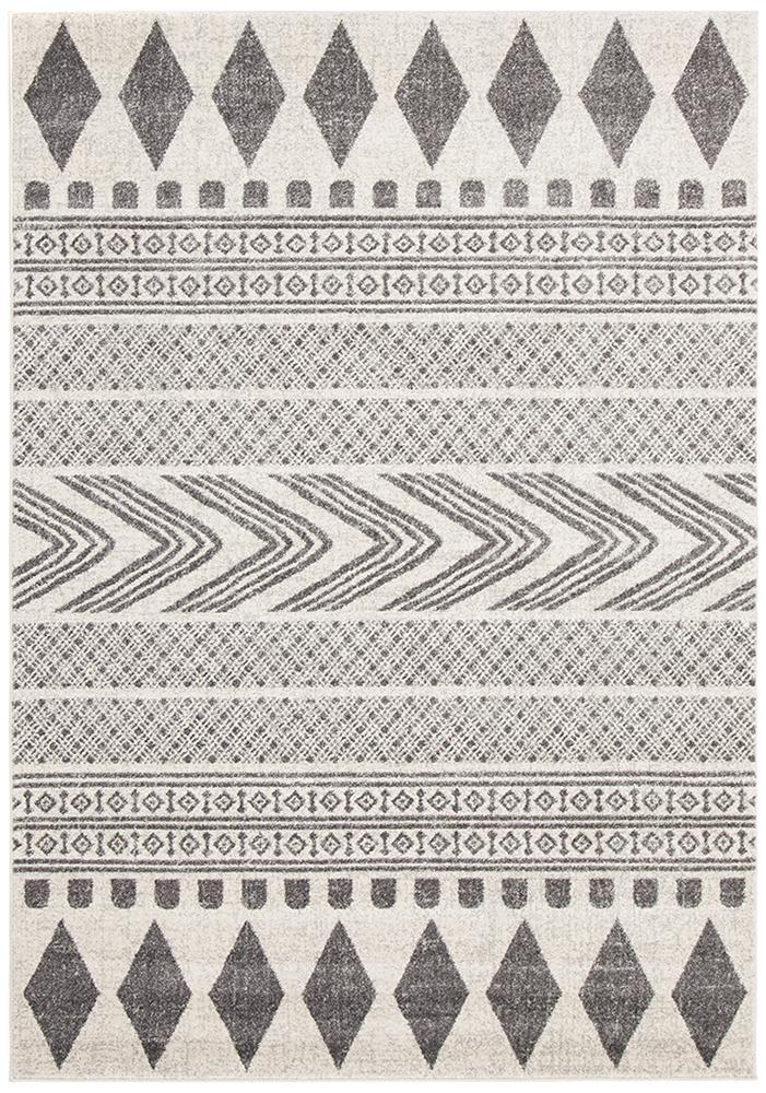 Adani  Modern Tribal Design Grey Rug - Fantastic Rugs