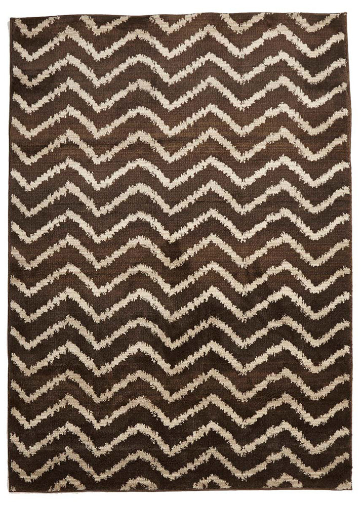 Moroccan Chevron Design Rug Brown Beige - Fantastic Rugs