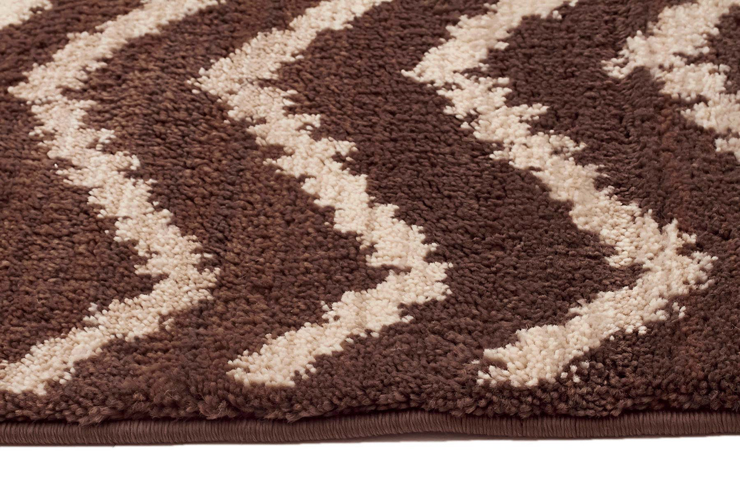 Moroccan Chevron Design Rug Brown Beige - Fantastic Rugs