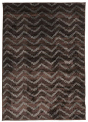 Moroccan Chevron Design Rug Brown Grey - Fantastic Rugs