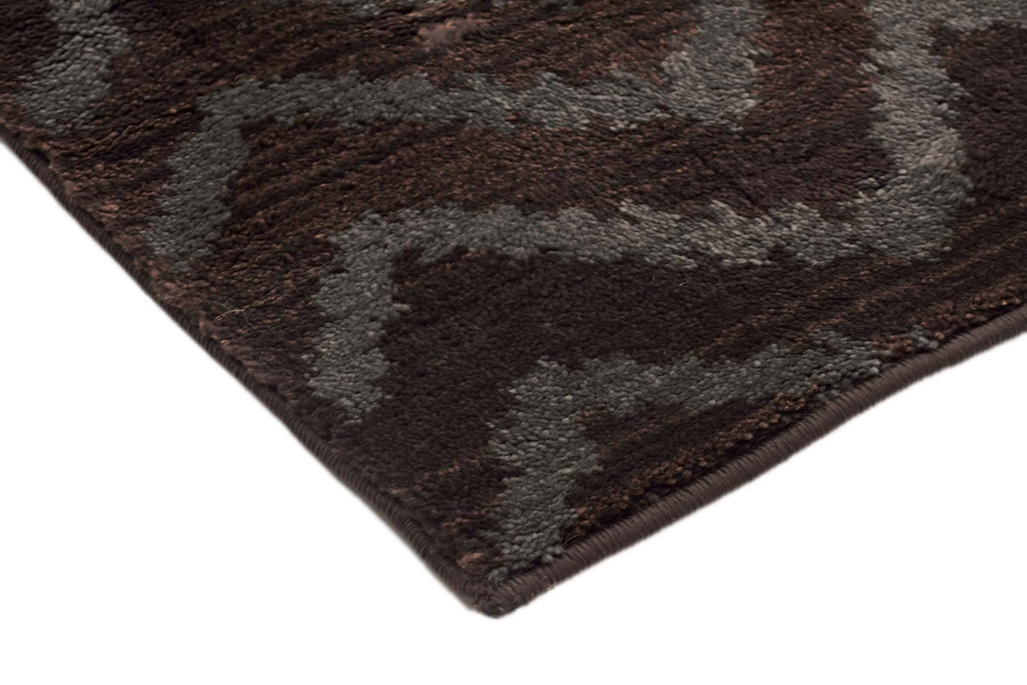 Moroccan Chevron Design Rug Brown Grey - Fantastic Rugs