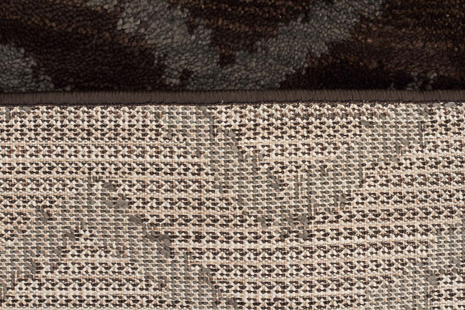 Moroccan Chevron Design Rug Brown Grey - Fantastic Rugs