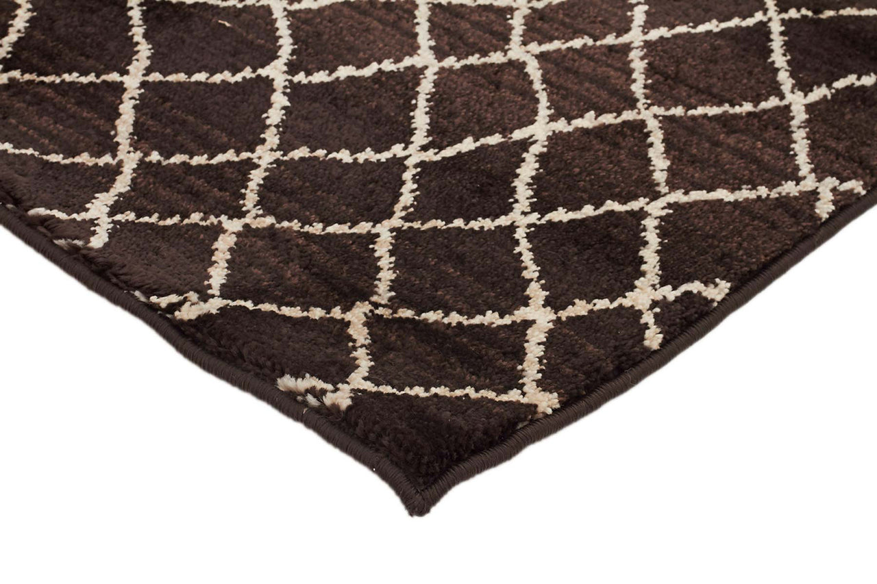 Moroccan Web Design Rug Chocolate - Fantastic Rugs