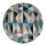 Gem Stone Designer Wool Rug Blue - Fantastic Rugs