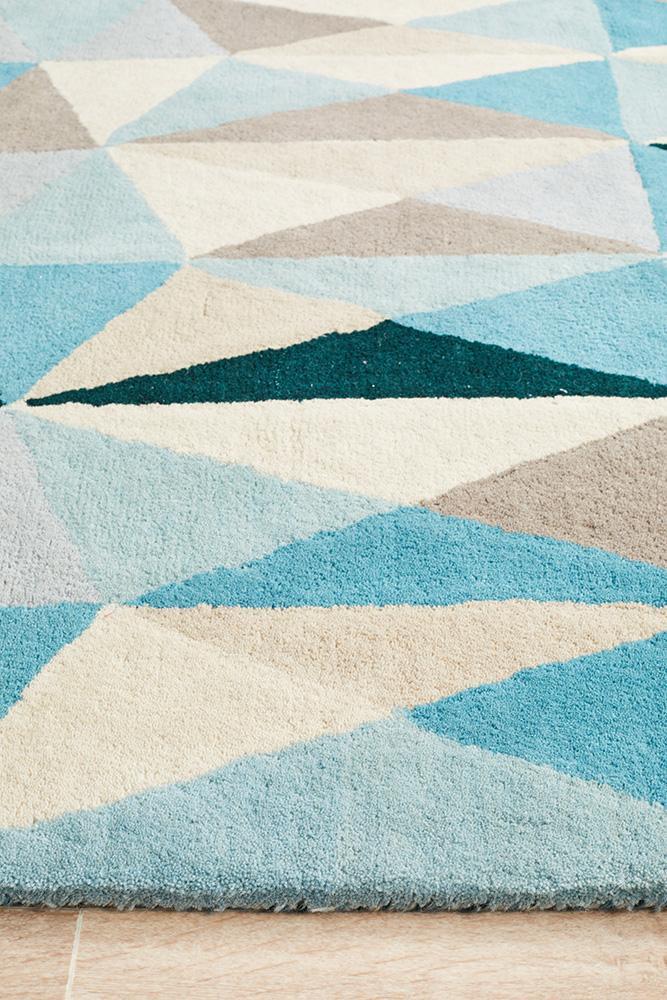 Matrix Pure Wool Turquoise Rug