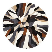 Crossroads Designer Wool Rug Brown White Grey - Fantastic Rugs