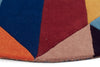 Sandy Designer Wool Rug Rust Blue Navy - Fantastic Rugs