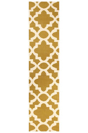 Flat Weave Trellis Design Green White Rug - Fantastic Rugs