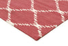 Flat Weave Stitch Design Rug Pink - Fantastic Rugs