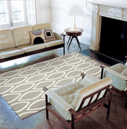 Flat Weave Oval Print Rug Grey - Fantastic Rugs