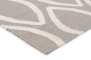 Flat Weave Oval Print Rug Grey - Fantastic Rugs