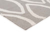 Flat Weave Oval Print Rug Grey - Fantastic Rugs