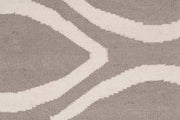 Flat Weave Oval Print Rug Grey - Fantastic Rugs