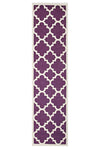 Flat Weave Large Moroccan Design Rug Aubergine - Fantastic Rugs