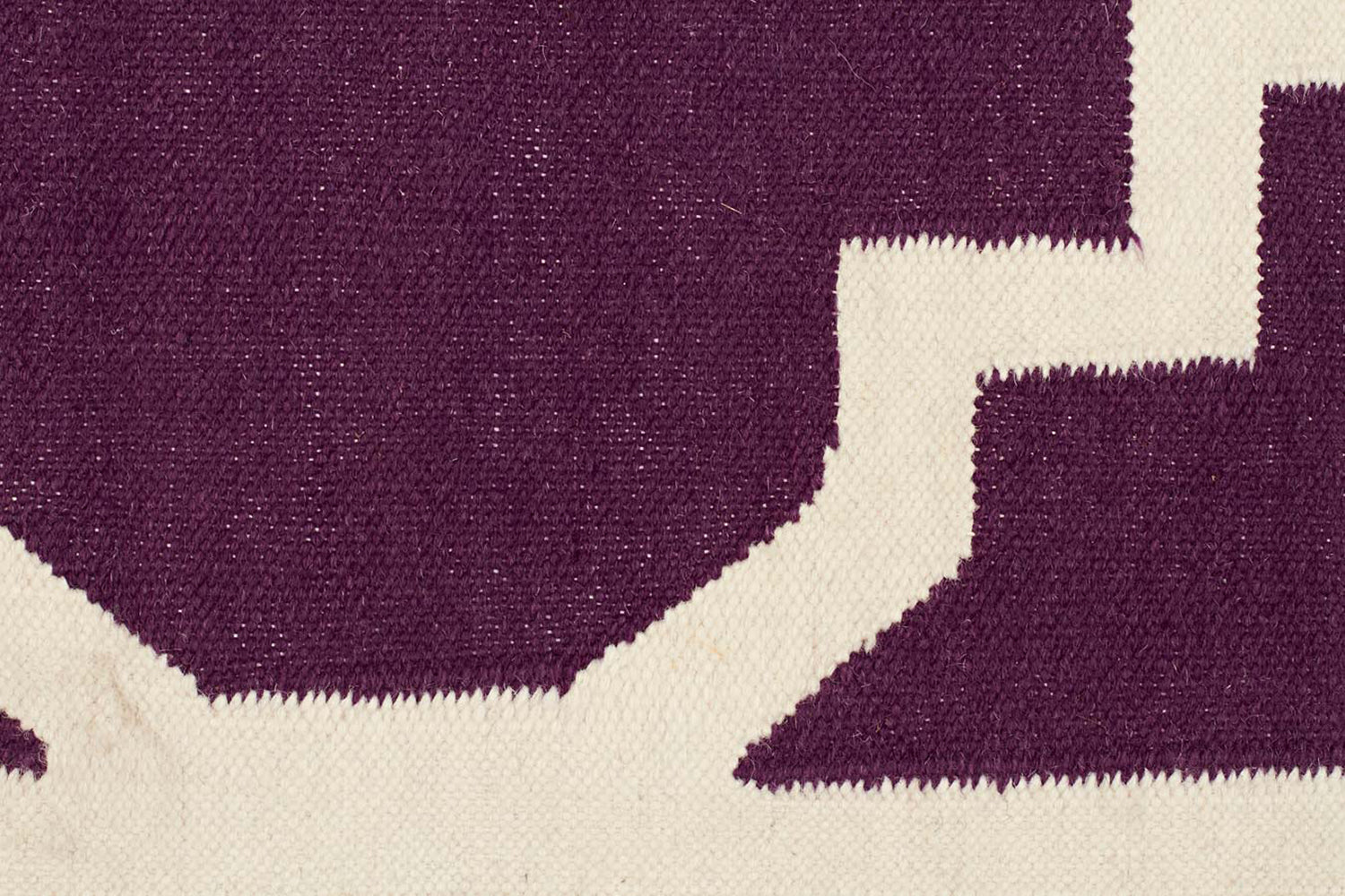 Flat Weave Large Moroccan Design Rug Aubergine - Fantastic Rugs