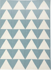 Pyramid Flat Weave Rug Blue - Fantastic Rugs