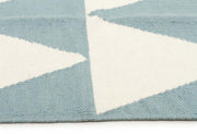 Pyramid Flat Weave Rug Blue - Fantastic Rugs