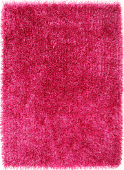 Metallic Thick, Thin Shag Rug Fuchsia - Fantastic Rugs