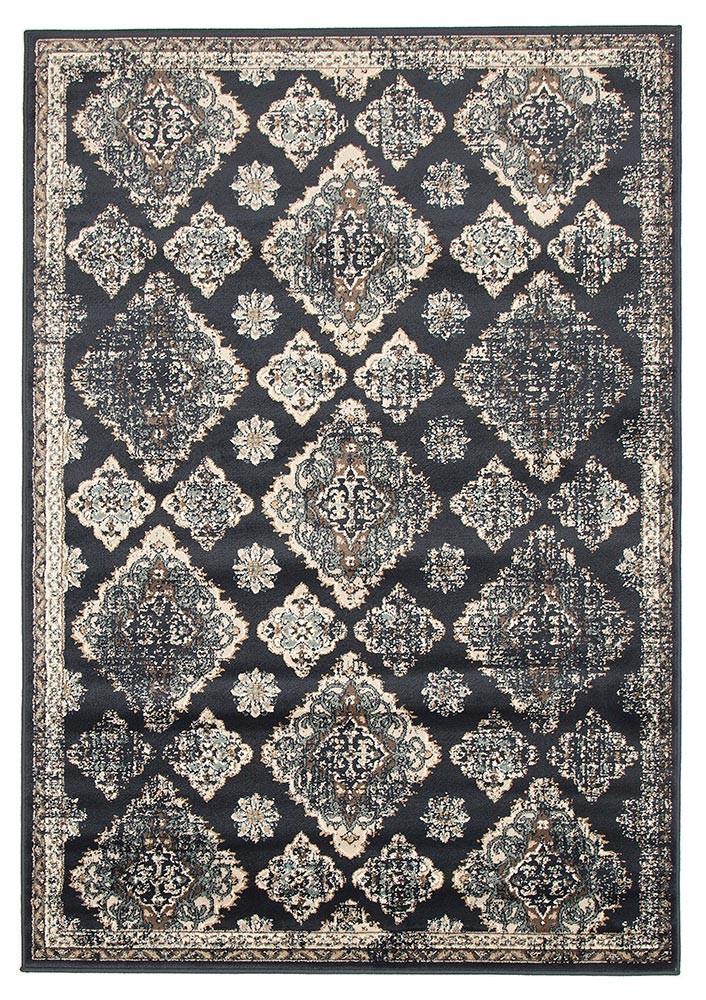 Mayfair Timeline Navy Rug - Fantastic Rugs