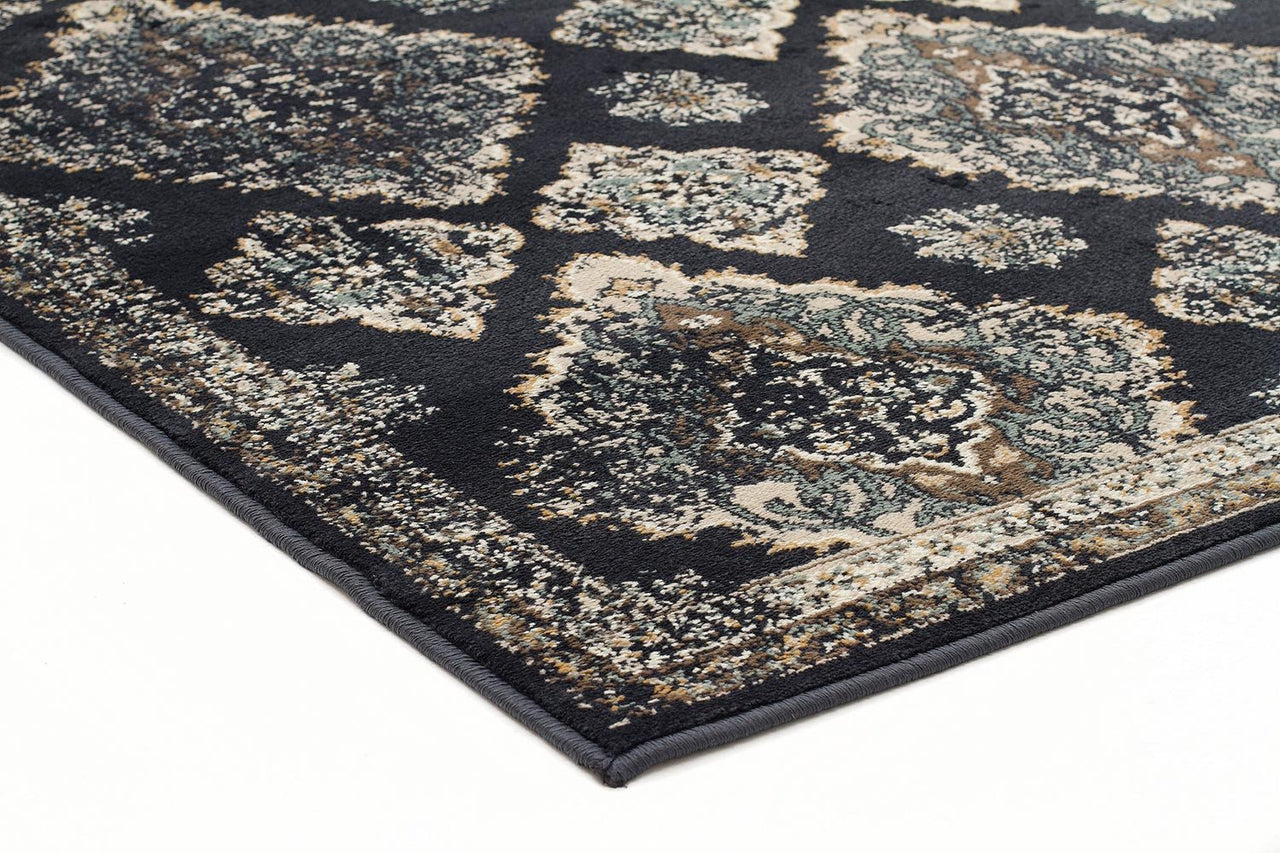 Mayfair Timeline Navy Rug - Fantastic Rugs