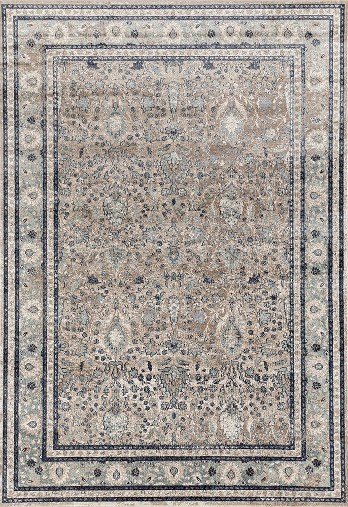 Providence Esquire Rim Traditional Beige Rug