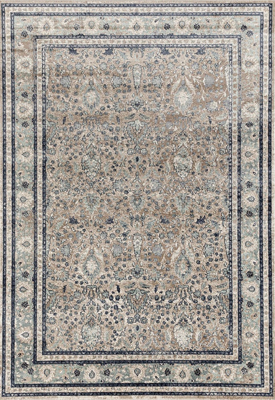 Providence Esquire Rim Traditional Beige Rug