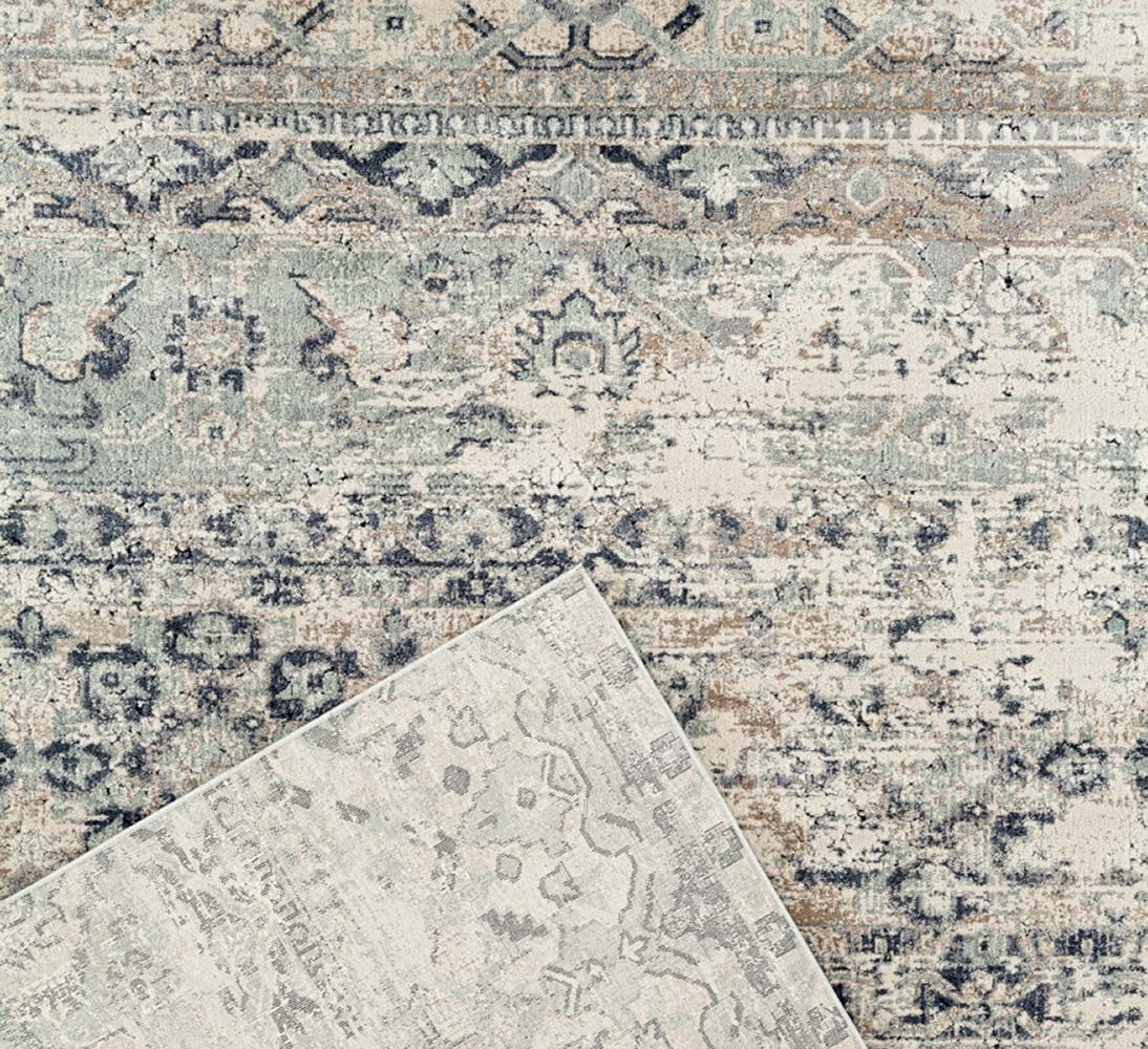 Esquire Segments Traditional Blue Rug - Fantastic Rugs