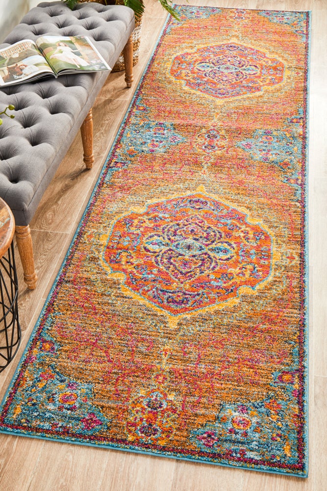 Radiance 422 Tangerine Runner Rug