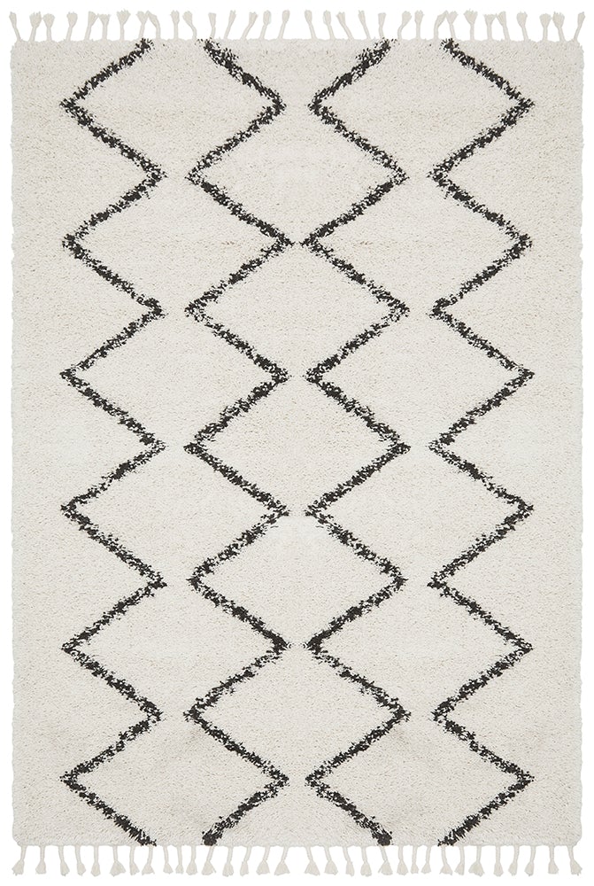 Saffron 11 White Rug