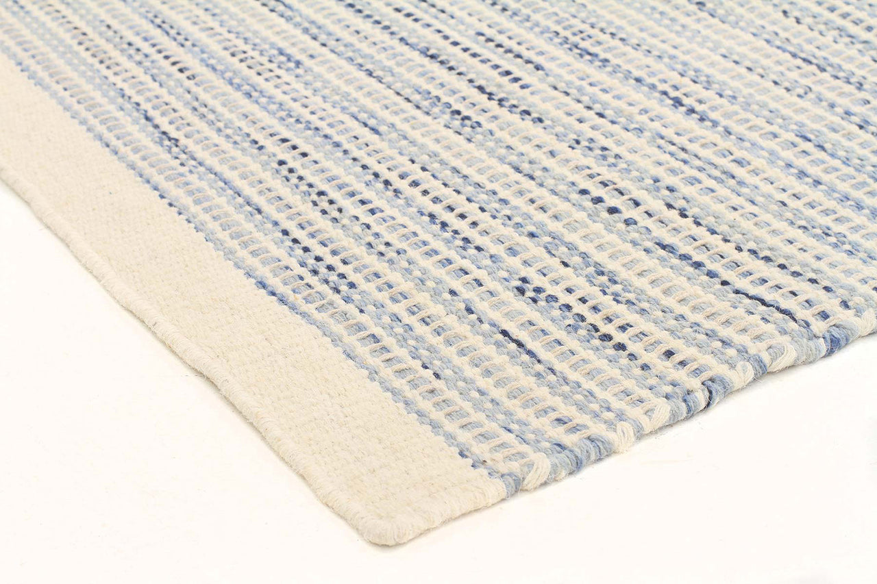 Madras Blue Flat weave Rug - Fantastic Rugs