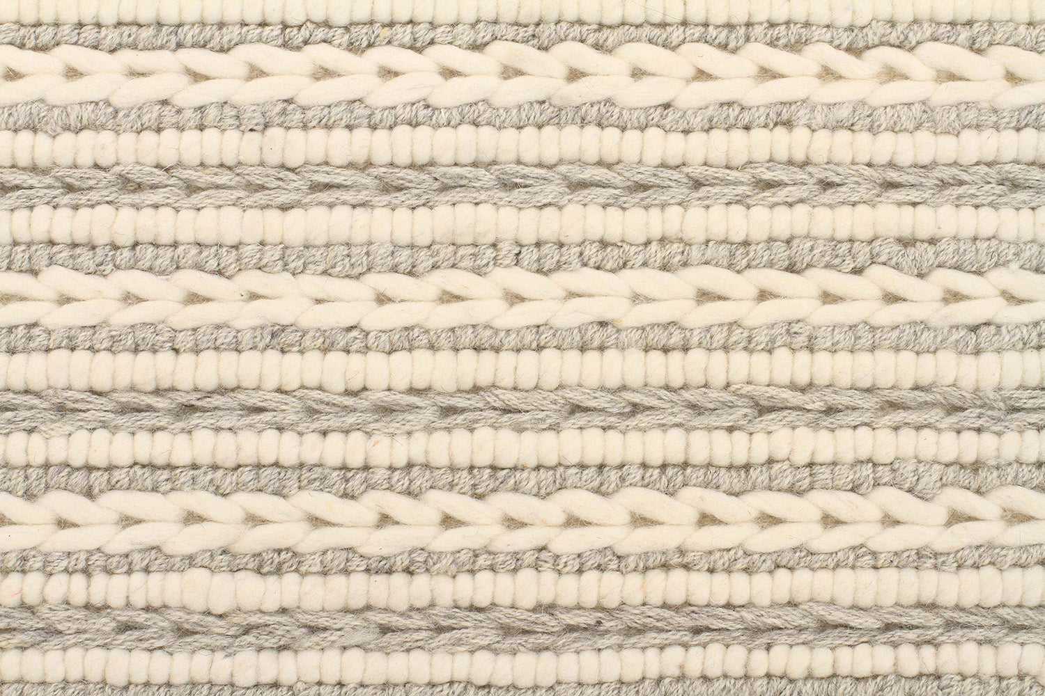 Hellena Braied Grey Felted Wool Rug - Fantastic Rugs