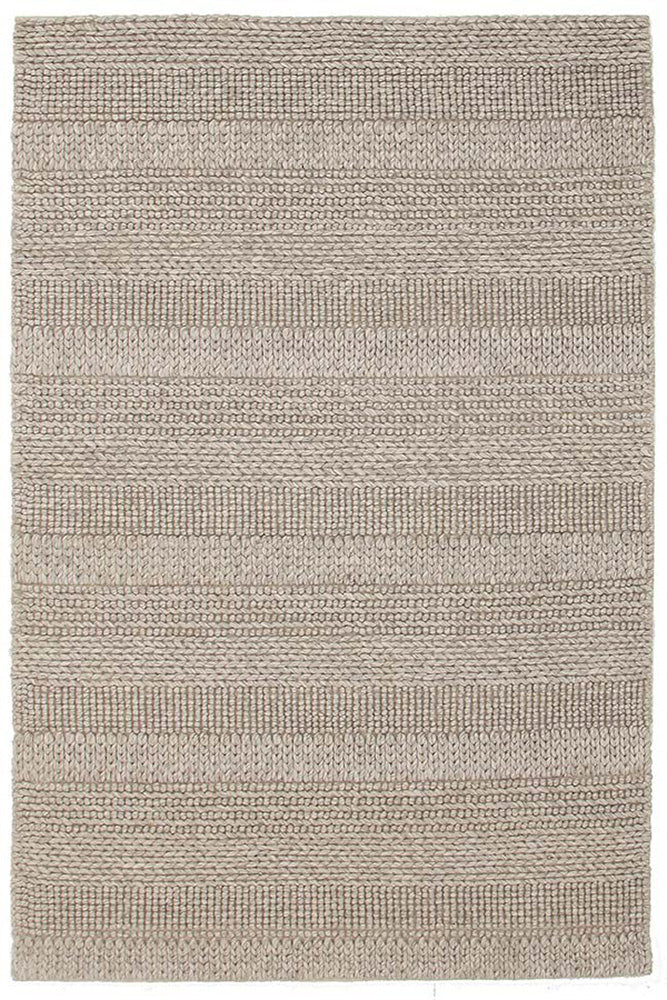 Hand Braied Grey Felted Wool Rug - Fantastic Rugs