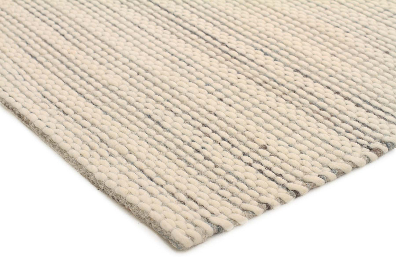 Hand Braied Silver Felted Wool Rug - Fantastic Rugs