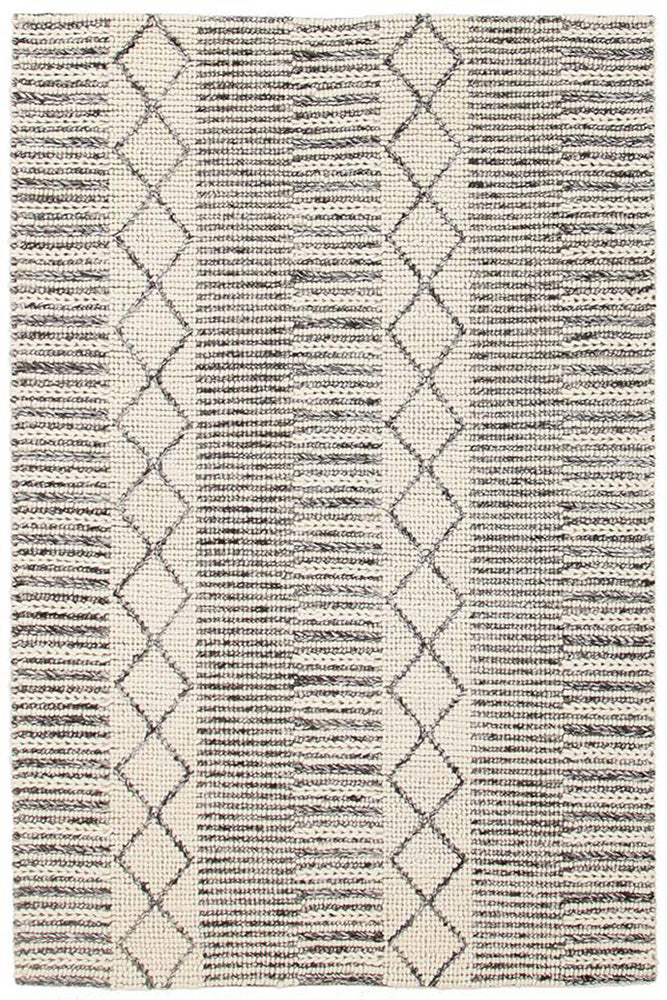 Hellena Braied Grey Wool Rug - Fantastic Rugs