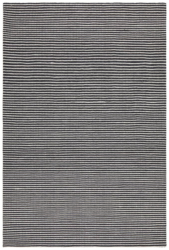 Studio Oskar Felted Wool Striped Rug Black White