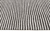 Oskar Felted Wool Striped Rug Black White - Fantastic Rugs