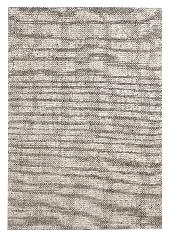 Oskar Felted Wool Striped Rug Grey - Fantastic Rugs